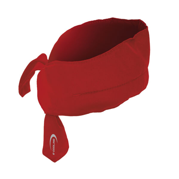 Kühlendes Halstuch mit Logo von E.COOLINE in Farbe rot