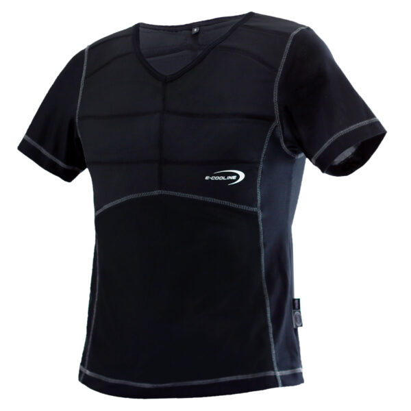 kühlendes T-Shirt von E.COOLINE mit Absteppungen in Farbe schwarz