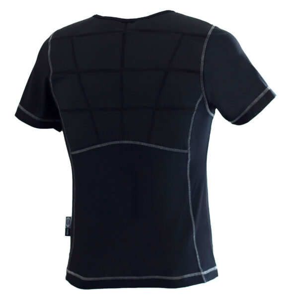 Rückansicht von kühlendes T-Shirt SX3 von E.COOLINE in Farbe schwarz