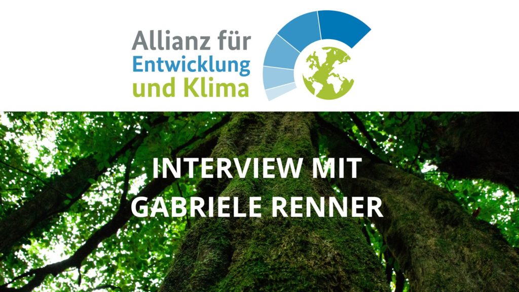 Gabriele Renner im Interview mit Allianz für Klima und Entwicklung