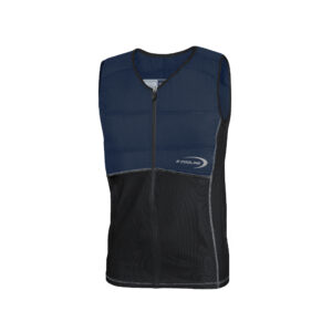 Repower Kids Kühlweste mit Reissverschluss vorne von E.COOLINE, zweifarbig blau/schwarz, Medizinprodukt