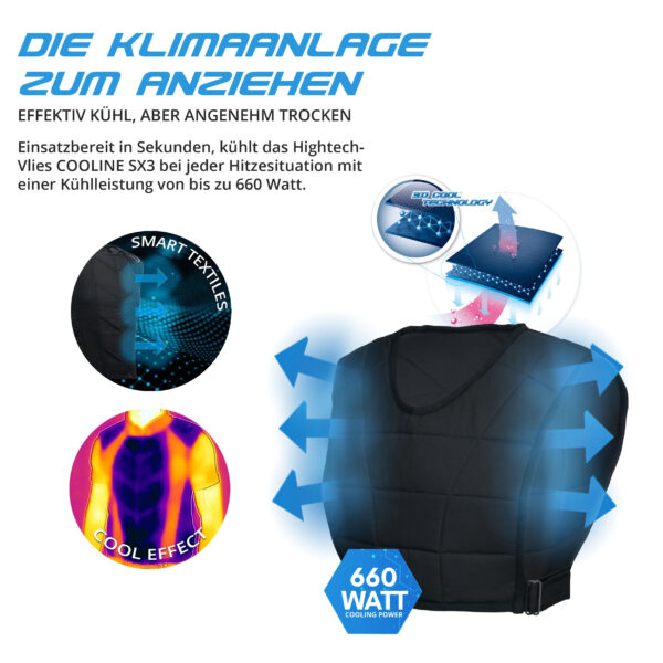 Produktmerkmale Repower Kühlweste von E.COOLINE, blau, Medizinprodukt