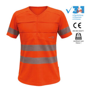 3 in 1 T-Shirt PowerSignal T-Shirt Signalfarbe orange EN ISO 20471, Klasse 1