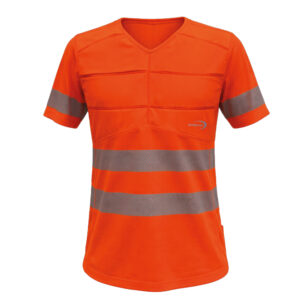 Kühl-t-shirt SX3 mit Reflektoren von E.COOLINE in der Signalfarbe orange