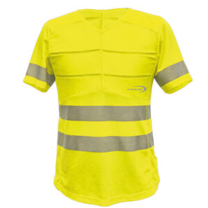 Kühl-t-shirt SX3 mit Reflektoren von E.COOLINE in der Signalfarbe gelb