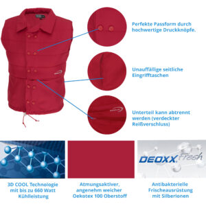 Features E.COOLINE PowerVital Weste rot