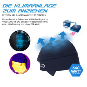 Technische Produktbeschreibung des kühlenden Bandanas von E.COOLINE